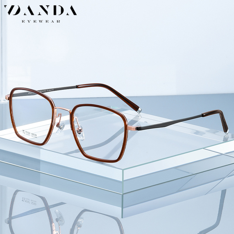 2022 nuevo gafas Marcos moda masculina placa plana espejo hembra r2327 desmontable tornillo titanio Gafas
