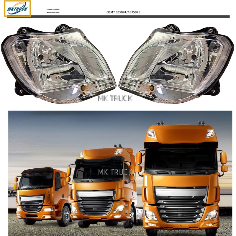 Conjunto de faros para conducir 1835874/1835875 para la fábrica de piezas de camiones de la serie DAF de Duff