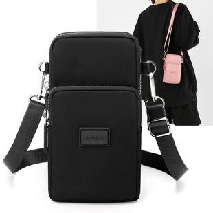 Cross-border Wholesale Oxford Cloth Mobile Phone Bag Women's Crossbody Mobile Phone Bag Small Bag Hanging Neck Crossbody Portable Mobile Phone Bag