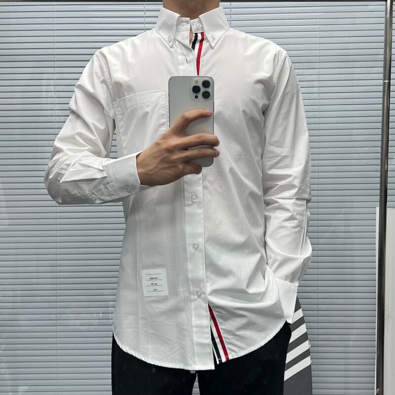 Authentic Tom Four-Stripe Shirt Washed Denim Jacket Tb Shirt Coat Men's Casual Jacket Lowy Authentic Tom Four-Stripe Shirt Washed Denim Jacket Tb Shirt Coat Men's Casual Jacket Lowy