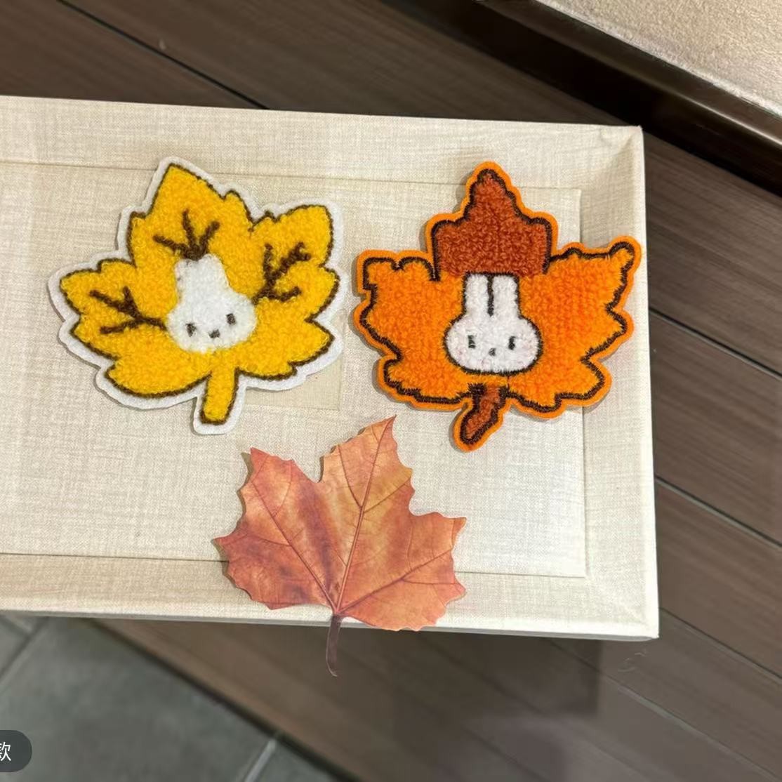 Simulated small maple leaf magic bangs, cute bunny bangs, cartoon animal hair accessories for styling girls' short hair
