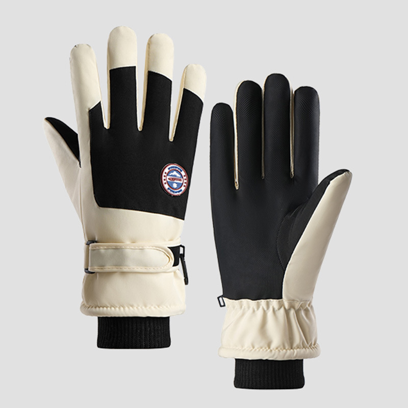 Guantes de esquí para hombres de invierno para montar en invierno Harbin noreste de equipos de frío caliente para hombres a prueba de viento pantalla táctil frío