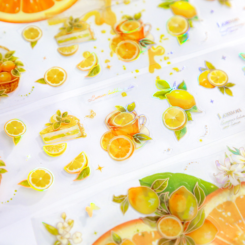 Mr. Paper cinta de un solo rollo facción romántica afrutada ilustración de frutas tema cuenta a mano bricolaje decoración material pegatinas