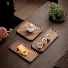 胡桃の木のトレーの実木の壺は簡単なホテルのお茶の皿の1層の壺を支えて長方形の家庭用の乾燥している泡台を支えます。