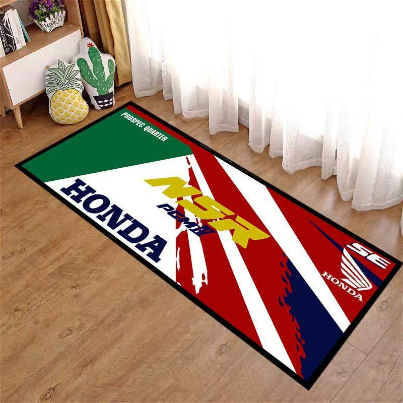 Cross-border Temu American-style diatomite long rug, motorcycle decorative floor mat, dirt-resistant, wear-resistant, easy to maintain, bedside rug