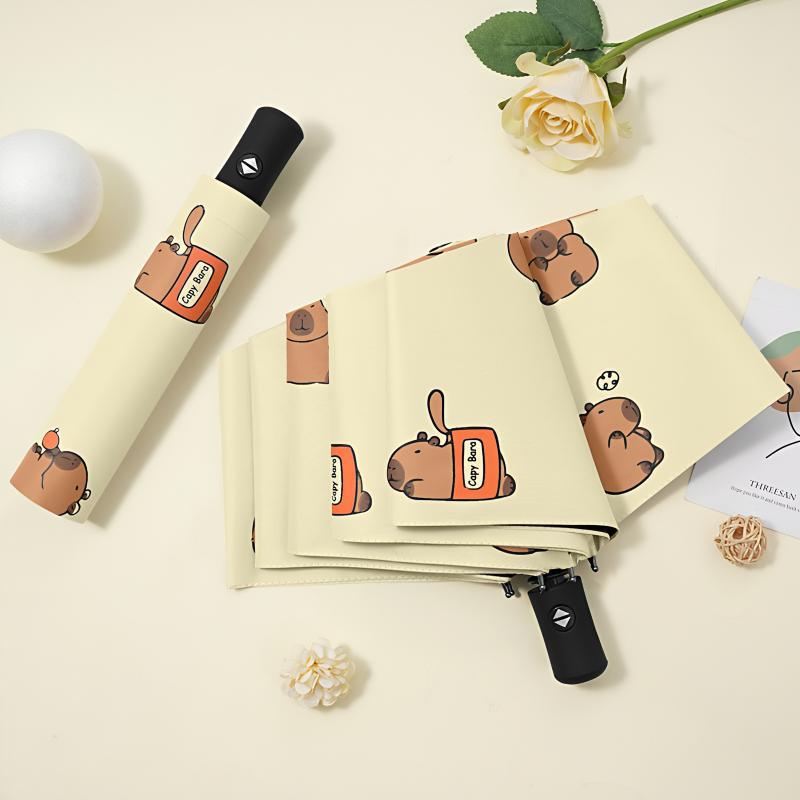 Source Factory Wholesale Bulk Umbrellas for Both Sunny and Rainy Weather, Cute Illustrator-Designed Foldable Uv Protection Sun Umbrellas