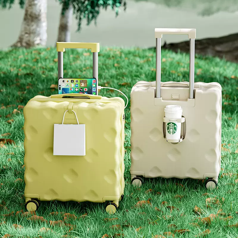 行李箱拉杆箱可骑行登机箱儿童行李箱小型18寸多功能高颜值旅行箱