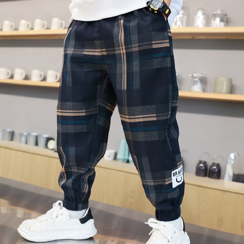 1042# Big Fish Scale Children's Clothing Boys' Long Pants, Spring, Autumn and Winter New Style, Casual Long Pants for Medium and Large Children