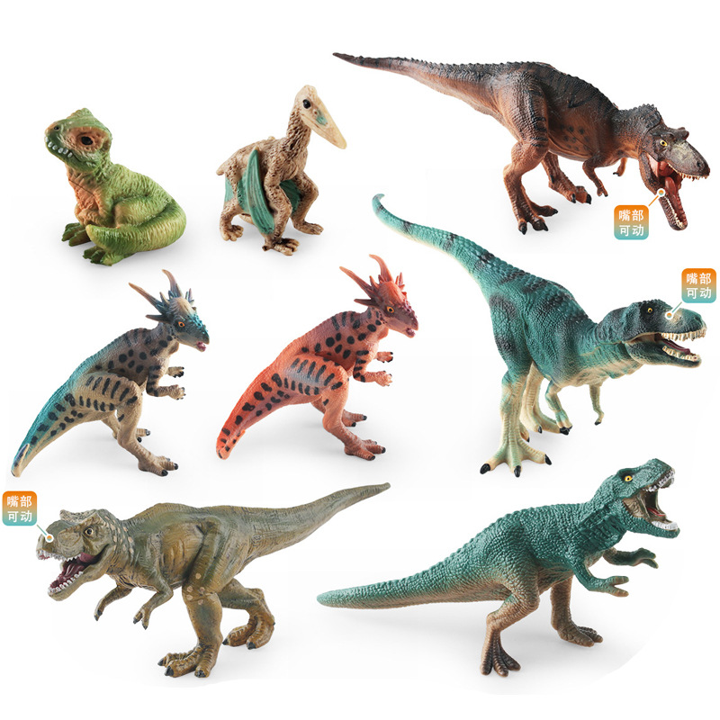 Transfronterizo simulación Jurásico dinosaurio modelo Pterosaurio Rex Tyrannosaurus hinchada cabeza Dragón de escritorio adornos estáticos