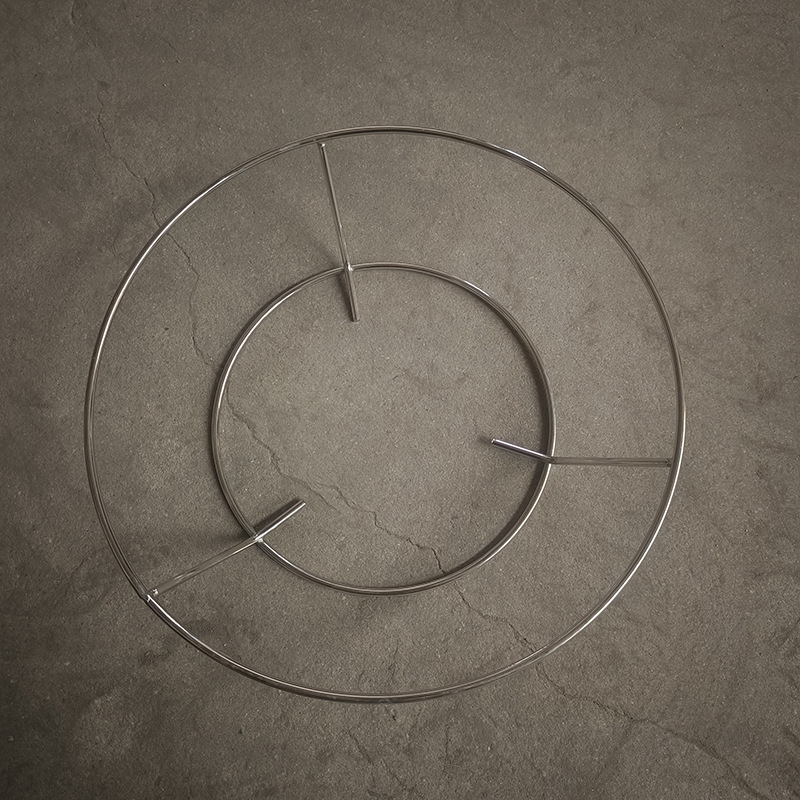 Anillo de olla de tubo redondo estante de cocina doméstico estante de almacenamiento de aislamiento térmico grueso estante de almacenamiento de olla de acero inoxidable