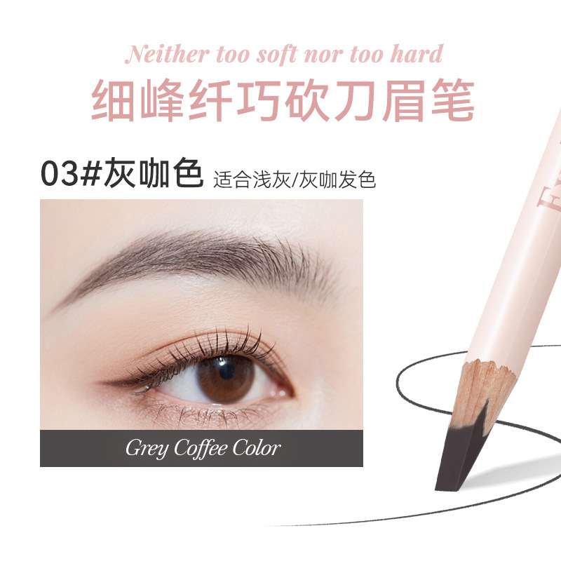 NOVO9103细峰纤巧砍刀眉笔根根分明自然野生眉好上色强勾勒不易断|undefined