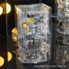 Transparent rotating jewelry shelf+dust cover