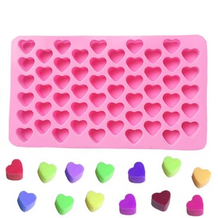 Cross-border mini 55-piece Heart-Shaped Silicone Ice Cube home homemade ice hockey artifact DIY love mold