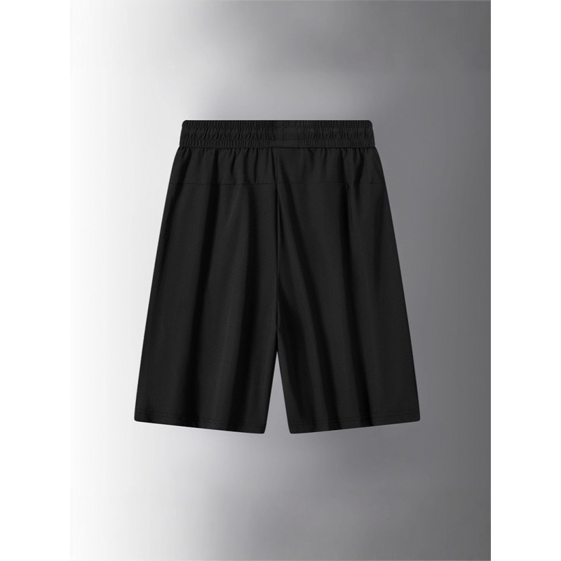 Venta al por mayor 2025 verano nuevo estilo pantalones cortos de seda de hielo para hombres sueltos y transpirables de gran tamaño impermeable al aire libre de secado rápido transfronterizo