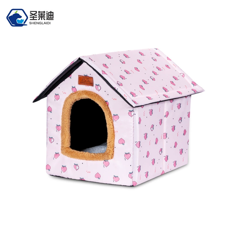 Будка для собак для зимнего тепла, водонепроницаемая будка в форме домика для маленьких собак, лежанка для тедди и шиншилл, универсальная для домашних животных