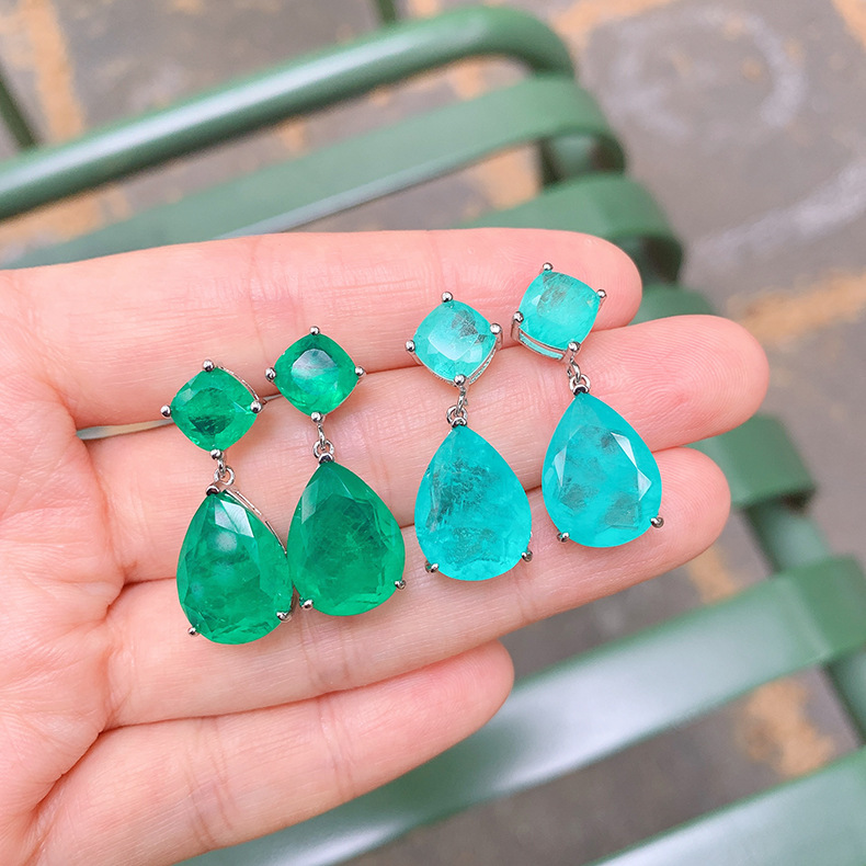8g Weight Drop Earrings Classification 1 Pair Quantity Birthday Occasion Artificial Gemstones Material Geometric Pattern Women'S Gender Retro Style Retro Geometric Artificial Gemstones Women's Drop Earrings 1 Pair 14