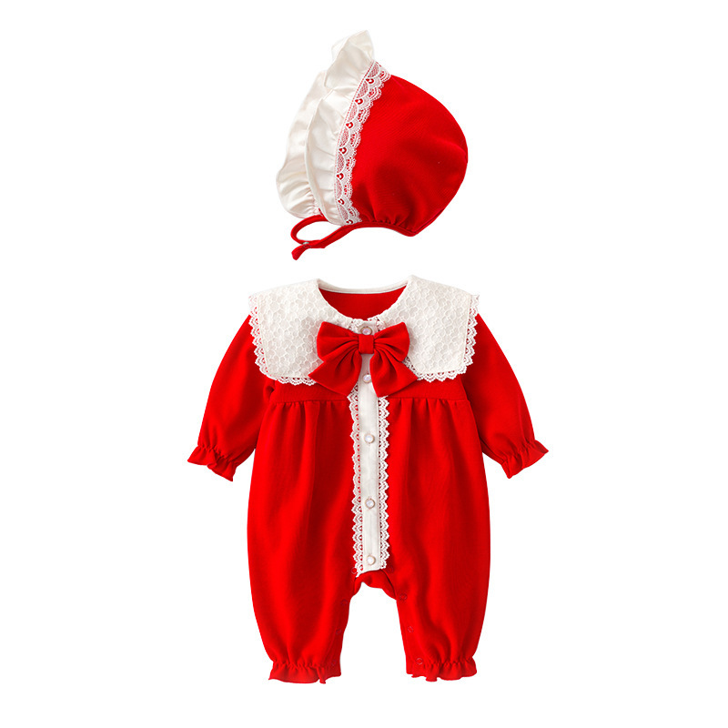 Ropa de bebé de una pieza 2024 ropa de otoño mameluco de manga larga para recién nacidos ropa de bebé para niñas
