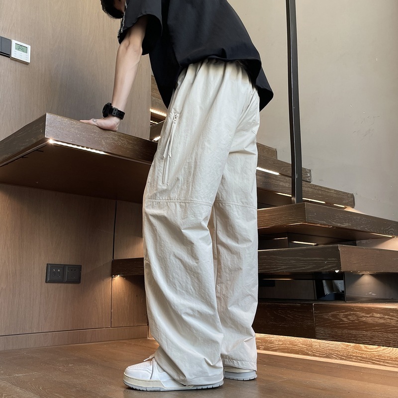 夏季薄款大码弯刀裤男夏季薄款加肥加大宽松男裤子胖子休闲工装裤|undefined
