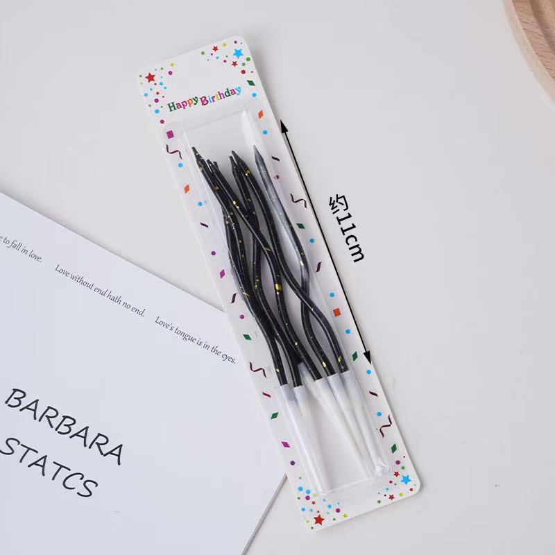 Red roja vela curva roja decoración de pastel Día de San Valentín Año nuevo vela curva espiral pastel de cumpleaños plug-in