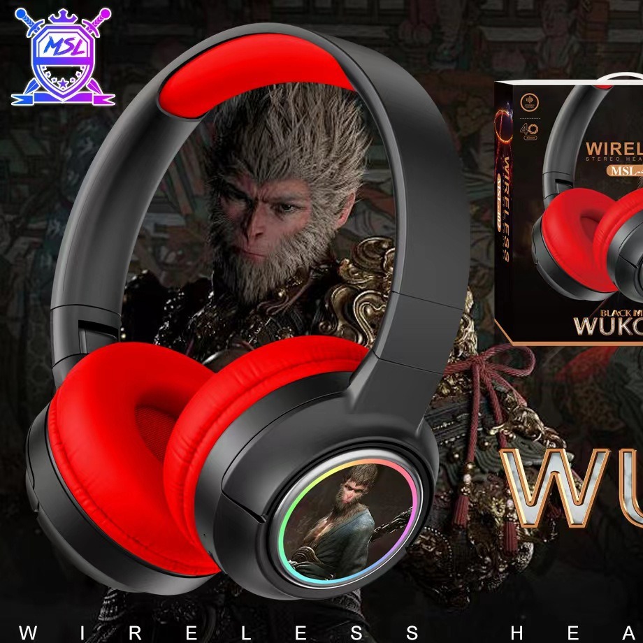 Nuevos productos Gokong WUKONG auriculares Bluetooth luminosos auriculares móviles inalámbricos juegos deportivos regalo auriculares fabricantes image 4