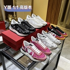華倫家の新型男性靴カジュアルシューズの厚い底の白い靴のカップル靴のレースとメッシュの織物の運動靴