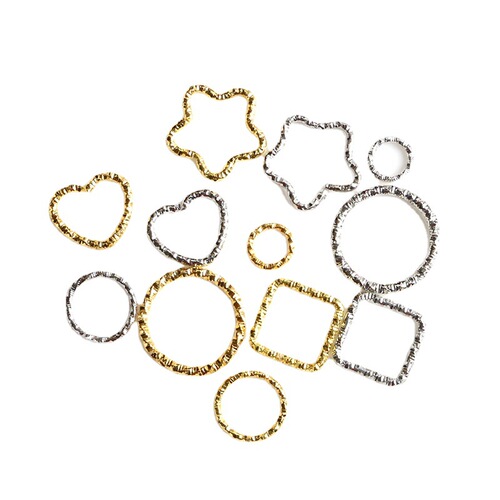 Linking loop hook keychain accessory, eyelet floral press, crystal drip glue DIY material pack A