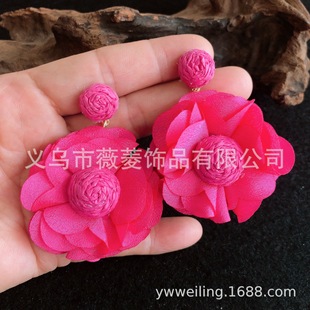 Brand earrings, flowered