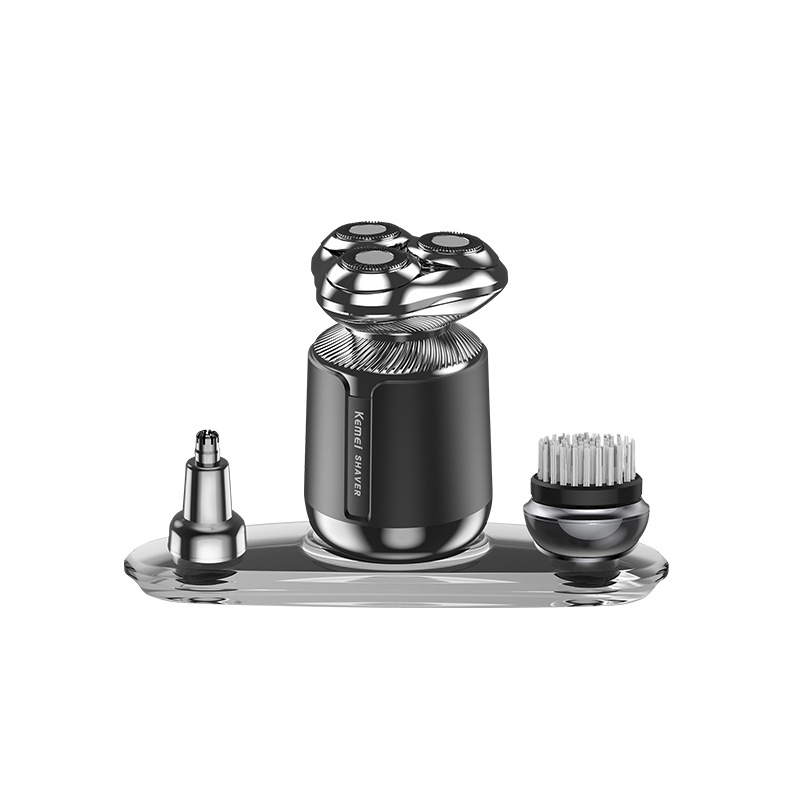 Afeitadora Eléctrica Kemei para Hombre, Modelo KM-3224 de Alta Gama, Multifuncional, para Limpieza Facial, Venta al Por Mayor