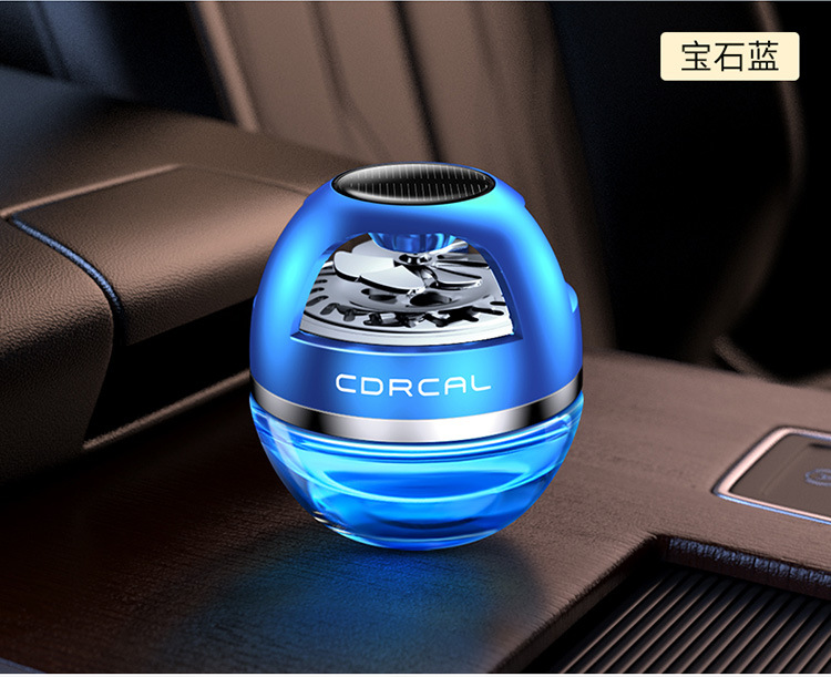 Car aromatherapy car perfume ornaments solar rotating car accessories center console high-end lasting light fragrance for men and women
