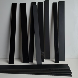 ♡ Full Ceramic Black Skirting Tiles, Full Black Minimalist Style, 1.35m Optional Skirting Tiles