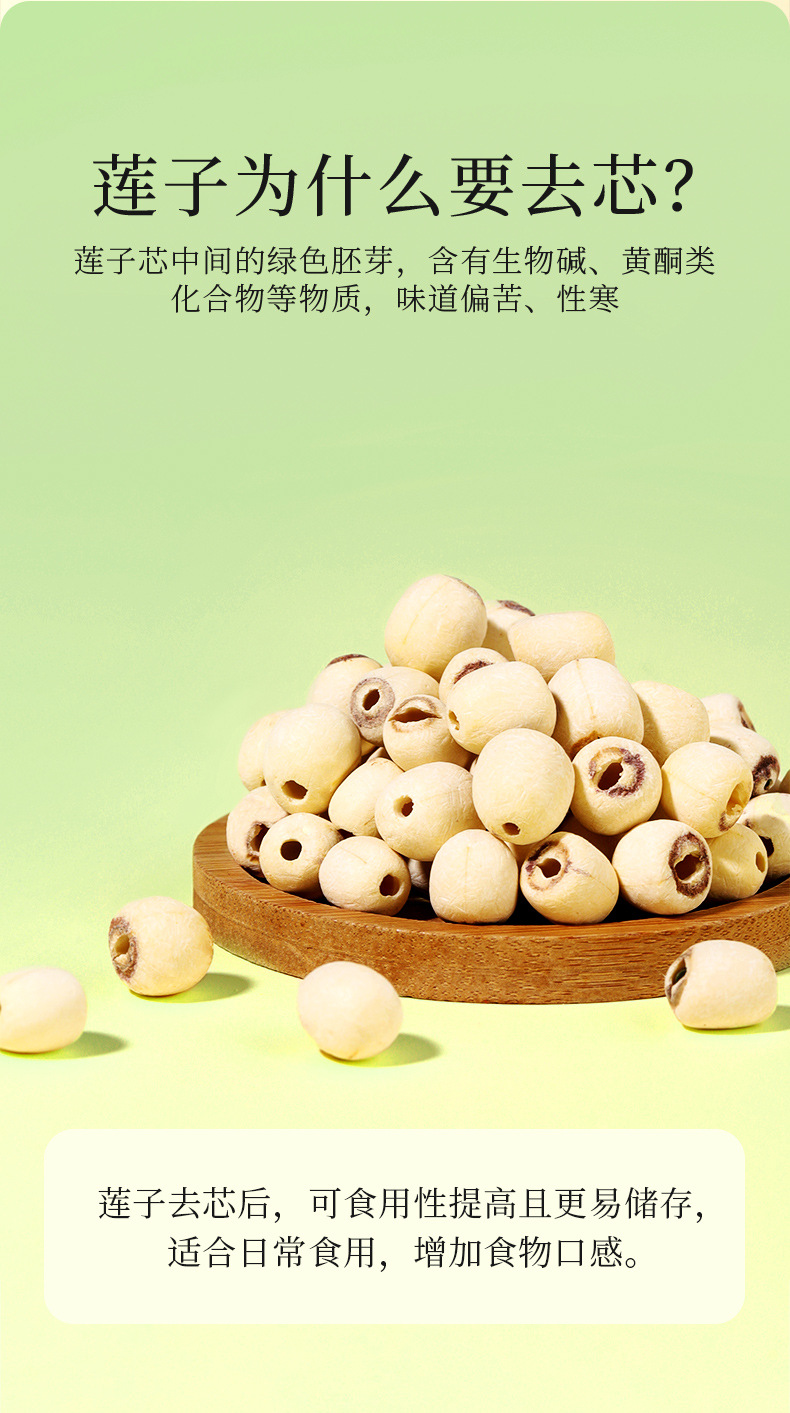 Xiangtan White Lotus Seeds Core Removed Skin Peeled 420g Jar Hunan Specialty for Lotus Seed Soup and Congee overview