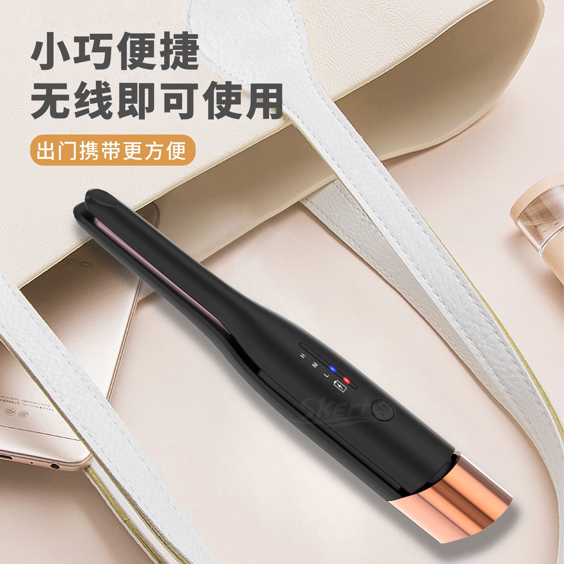 Corea del Sur versión estrecha USB inalámbrico pelo enderezador de los hombres pelo corto estilo curling stick conveniente clip recto rizador de pelo al por mayor