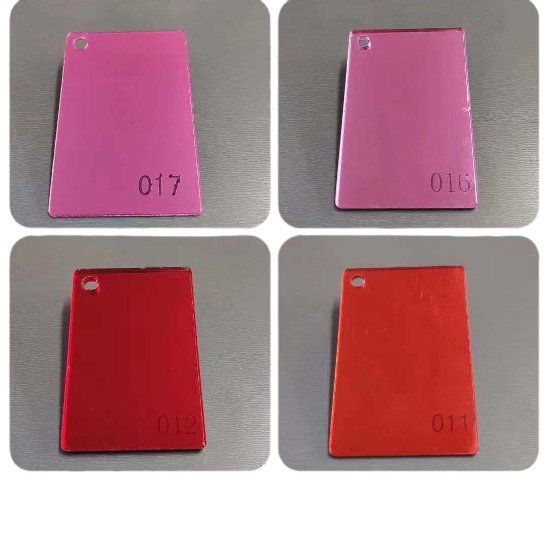 镜面亚克力板有机玻璃板金色银色镜面板pmma板激光雕刻切割加工