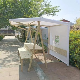 Wholesale Market Night Market Stall Display Stand Flower Cart Stall Market Outdoor Foldable Solid Wood Shelf Shopping Mall
