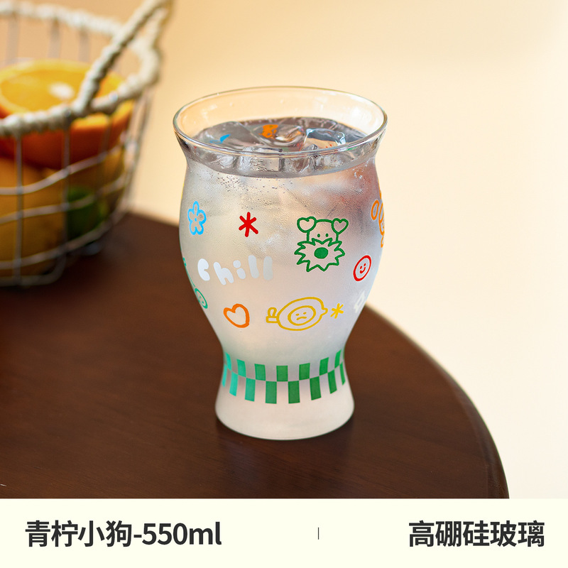 高ホウケイ酸ガラスインスタイル高温耐性コーヒーカップ冷たい飲み物ジュースカップミルク家庭用ウォーターカップビールカップ|undefined