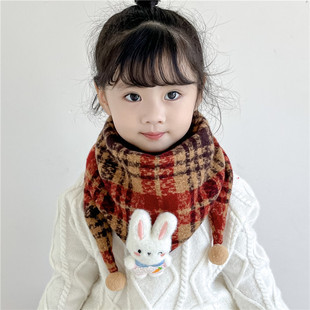 Explosions Children's Scarf Children's Triangle Scarf Boys and Girls All-match Warm Neck Pendant Small Scarf Multicolor Wholesale