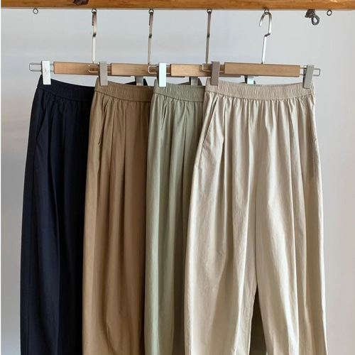 Art Deco Retro Petite Turnip Leggings for Women 2025 Summer Stretch Waist Slip-On Pants Loose Nine-Tenths Father Pants