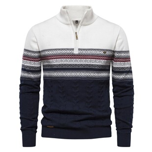 P 52939 Men's Half Zip Knit Sweater ��ʿë�� �W���羳