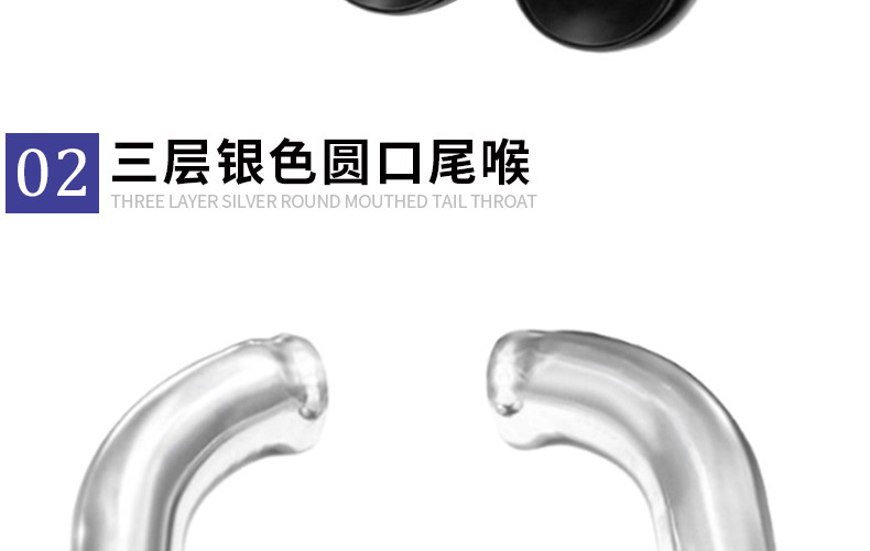 Suitable for Porsche Cayenne 15-17 Exhaust Pipe Three-Layer Gts Modified Stainless Steel Round Tail Throat Muffler Tail Mouth