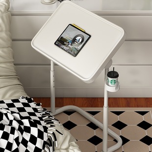 Bedside Table Movable Bed Computer Table Bedroom Small Table Adjustable Desk Home Notebook Learning Folding Table