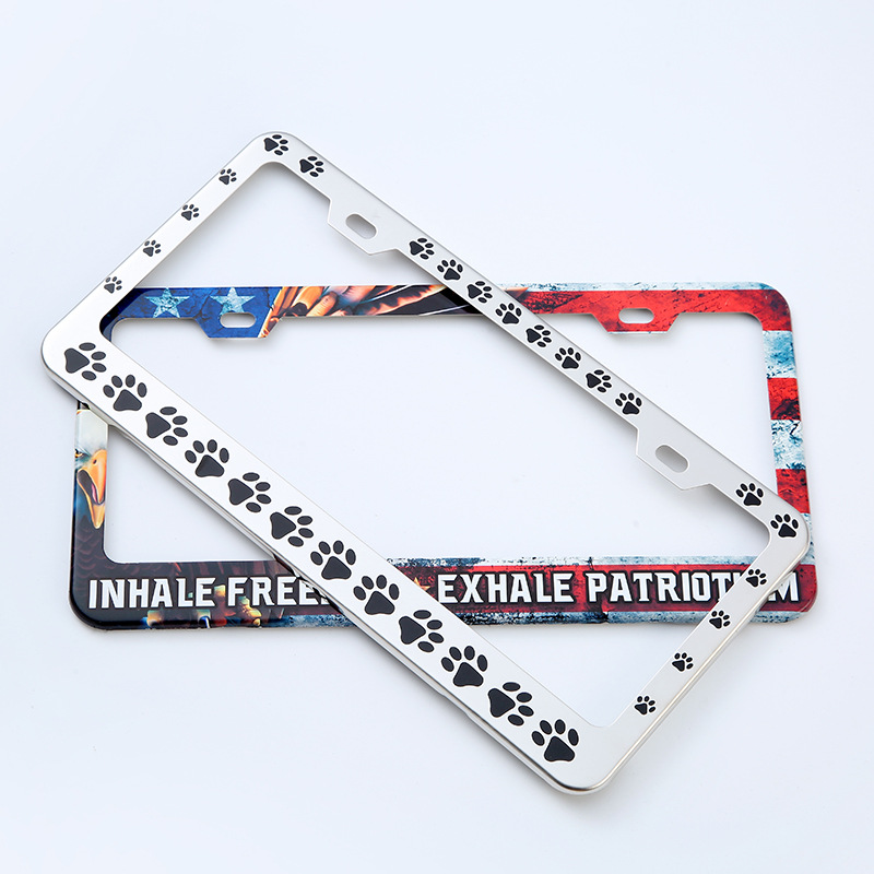 Comercio exterior transfronterizo Amazon placa de matrícula popular aleación de aluminio marco de la placa de protección fija cubierta de la placa de automóviles decorativos
