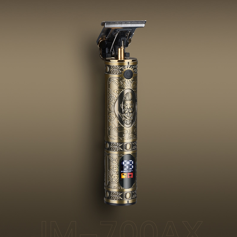 Multifunctional hair clipper, four-in-one nose hair trimming razor, LCD engraving whitening combination set with cloth