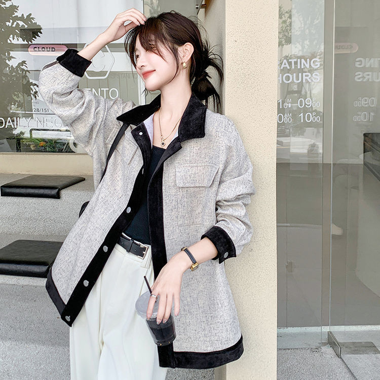 小香风气质休闲宽松显瘦外套女春秋款2025新款轻熟风小个子上衣女|undefined