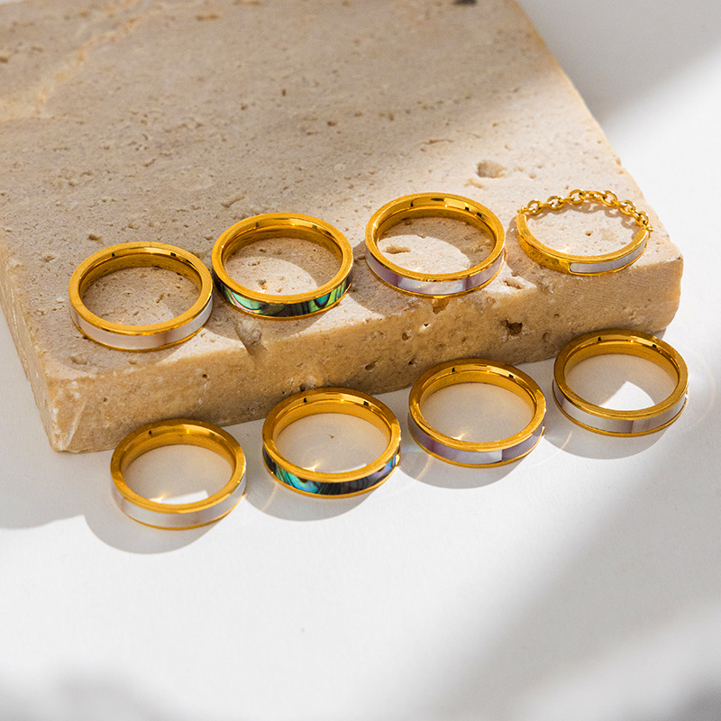 TENA conchas de acero inoxidable anillo de nicho femenino 25 nuevos joyas de mano rojas de red joyas de pulso de acero titanio