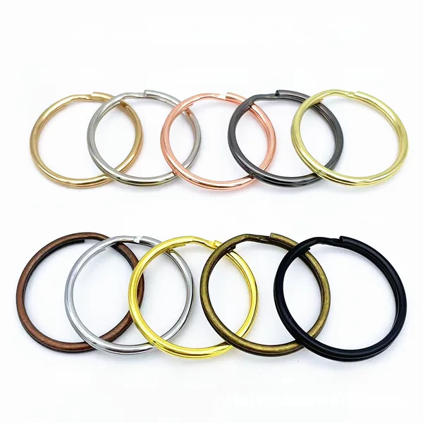 Free Shipping, 25mm Kc Light Metal Key Ring with Rolling Plating, Black Nickel Antique Bronze Color Key Ring