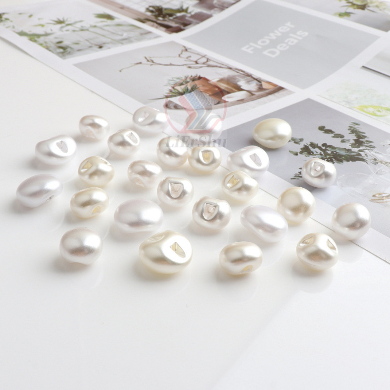 Dark Pearl Flat Buttons for Shirts, Knitwear, Children's Clothing Accessories, Mushroom Buttons, Chinese Style Baby Clothing