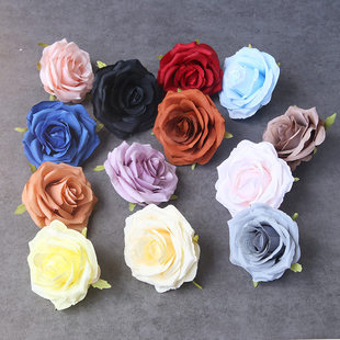 Factory spot supply Simulation lover rose head multi -layer rose artificial homemade DIY flower wall material simulation flower