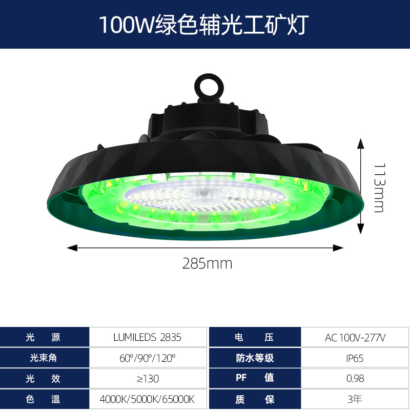 100w [green auxiliary light 130lm] three-year warranty