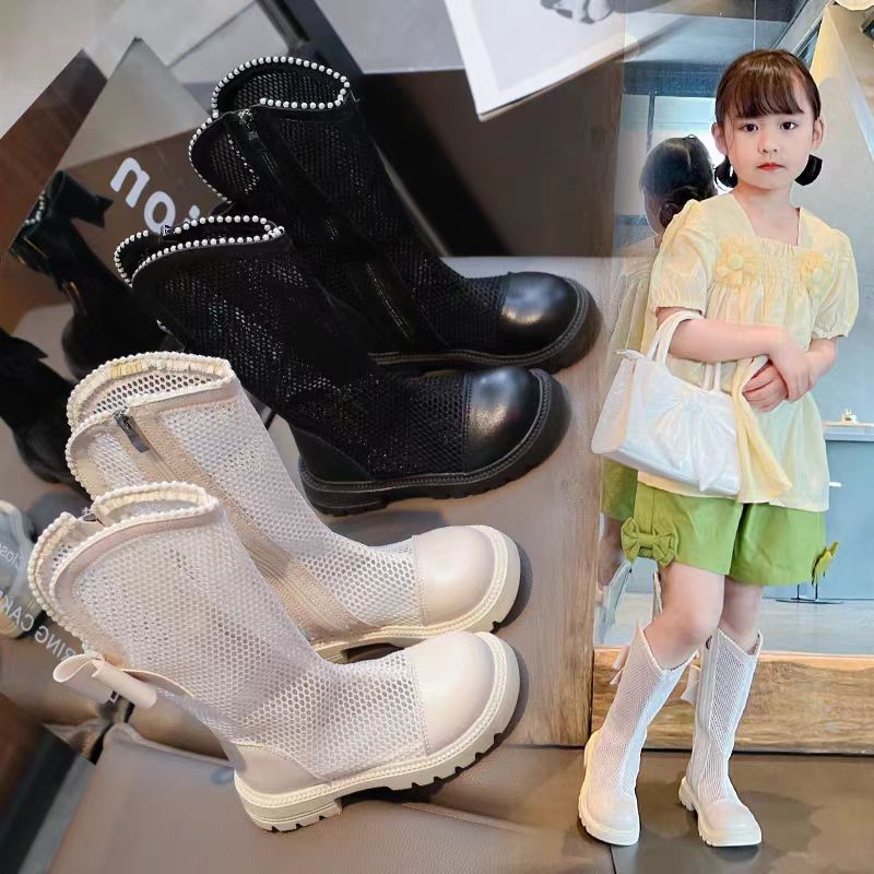 Mesh Martin Boots for Women, Summer Boots 2026 New Style, Thin Hollow Breathable Trendy Sandals for Girls