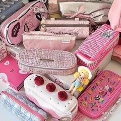 2025年软fufu面包笔袋合集高颜值少女心文具盒铅笔盒学生文具收纳